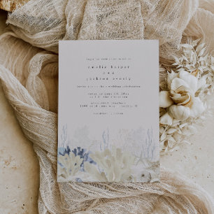 Elegant Destination Beach Coastal Wedding Invitation