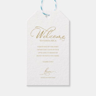 Elegant Destination Wedding Welcome Thank You Gift Tags