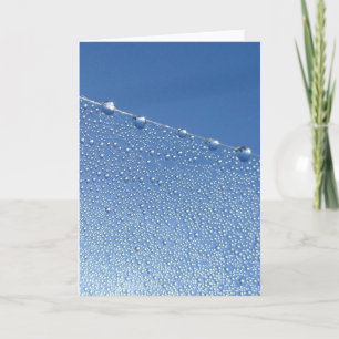 Elegant Dew Drop, Nature Meditation Poetry Card