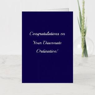 Elegant, Diaconate Ordination Card 