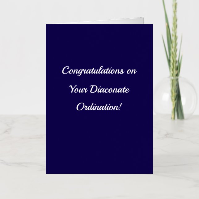 Elegant, Diaconate Ordination Card  (Front)