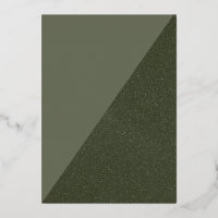 Elegant Diagonal Moss Green Holiday Card