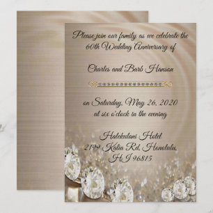 Elegant Diamond 60th Anniversary Celebration Invitation