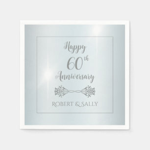 Elegant Diamond 60th Wedding Anniversary Party  Napkin