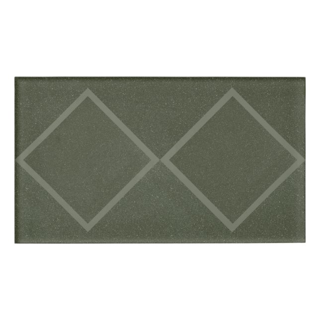 Elegant Diamond Frame Name Tag (Front)