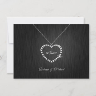 Elegant Diamond Necklace Wedding Anniversary Invitation