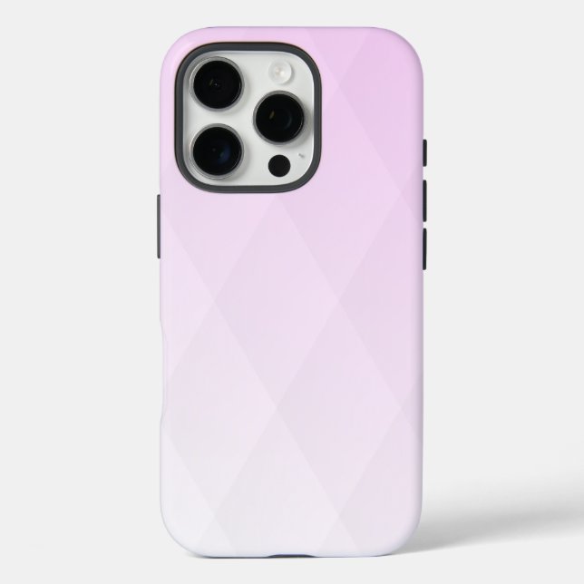Elegant Diamond Pattern in Pink Ombre Case-Mate iPhone Case (Back)