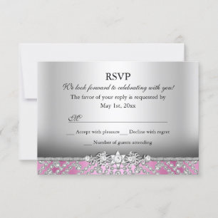 Elegant Diamond Pink RSVP