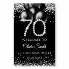Elegant Diamonds 70th Birthday Party Welcome Sign