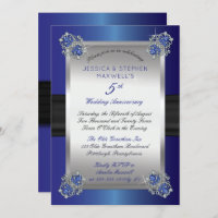 Elegant Diamonds Sapphires Blue 5th Anniversary