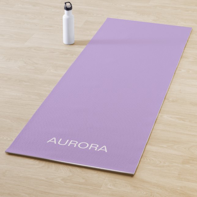 Elegant Digital Lavende Personalised Name Yoga Mat (In Situ)