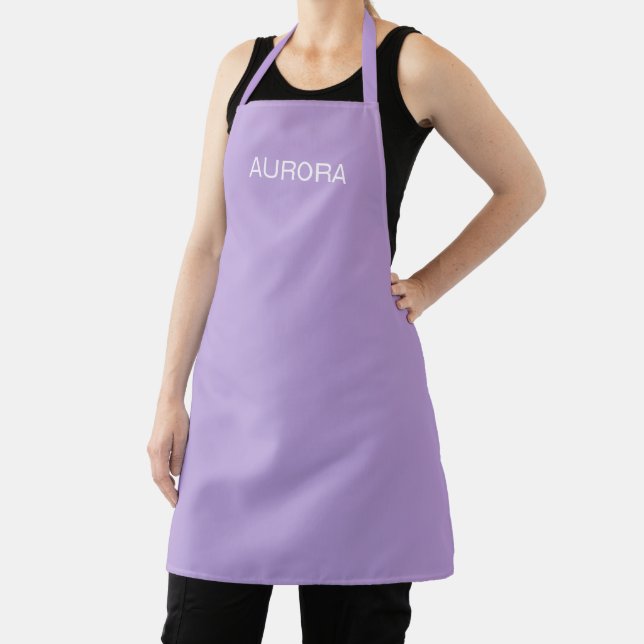 Elegant Digital Lavender Personalised Name -  Apron (Insitu)