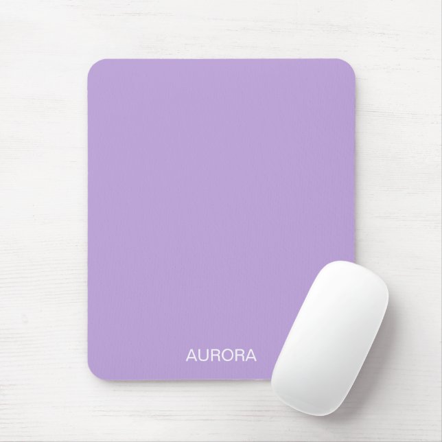 Elegant Digital Lavender Personalised Name -  Mouse Mat (With Mouse)