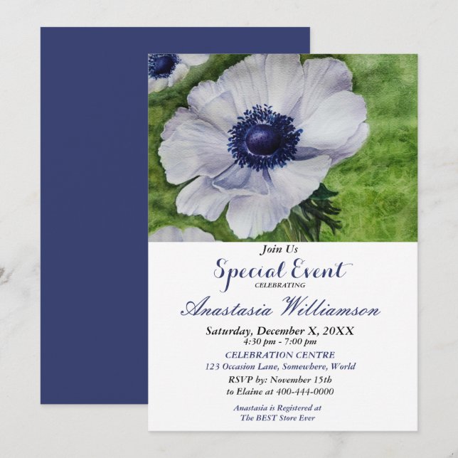 ELEGANT DINNER PARTY  INVITE (Front/Back)