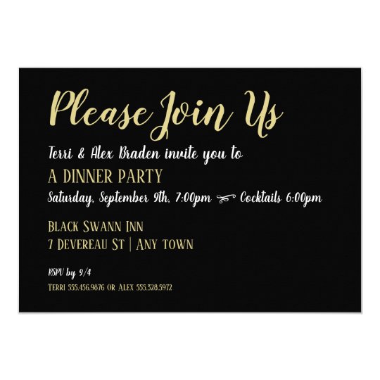 elegant dinner party reception event invitation zazzle co uk dinner party invitation email
