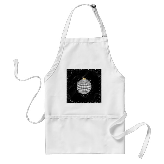 Elegant Disco Ball Christmas Ornament Standard Apron (Front)