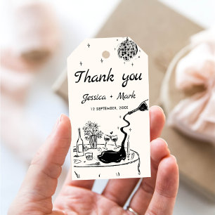Elegant Disco Wedding Thank You  Gift Tags
