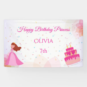 Elegant Disney princess birthday Banner