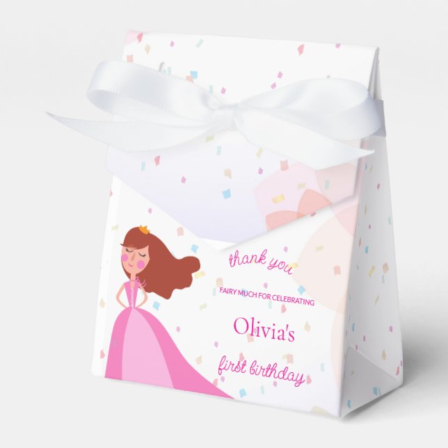 Elegant Disney princess birthday Favour Box (Front Side)
