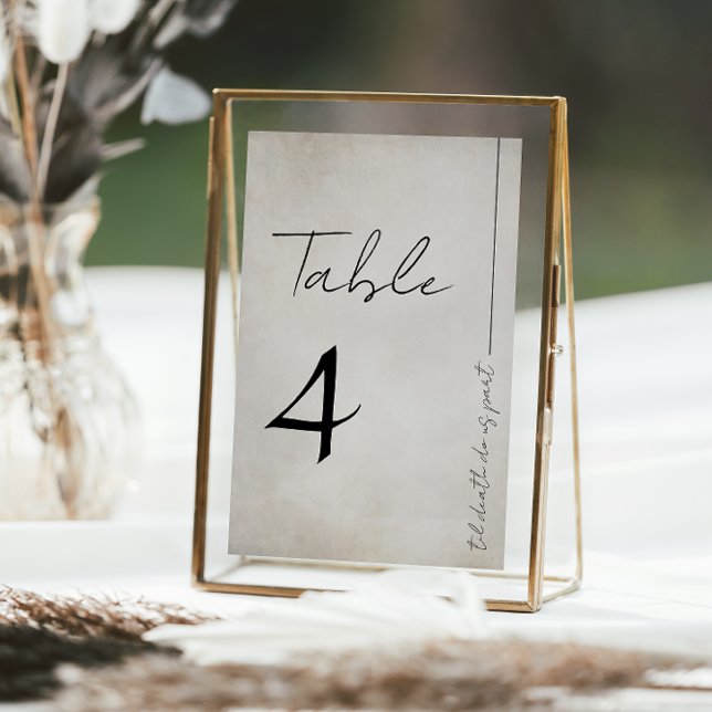 Elegant Distressed Gothic  Table Number (Creator Uploaded)
