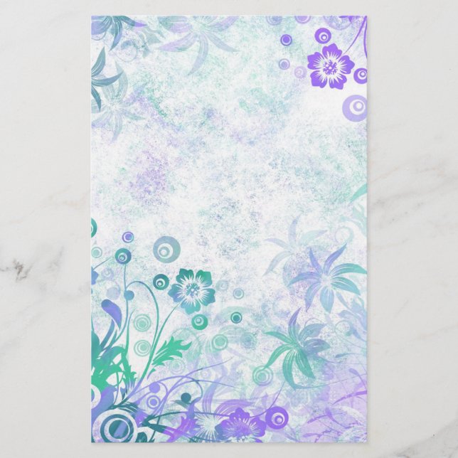 Elegant Distressed Pastels Stationery (Front)