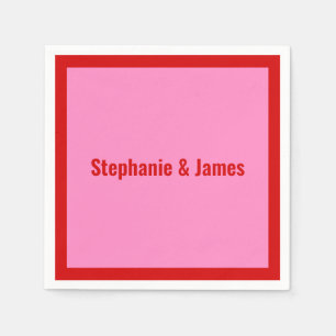 Elegant DIY Colours Pink #3 Red Napkin
