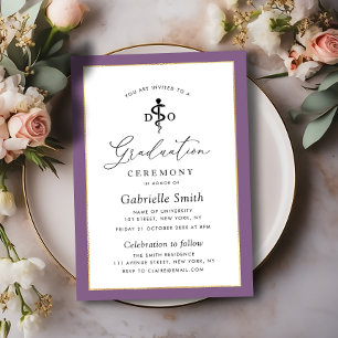 Elegant DO graduation ceremony invitation