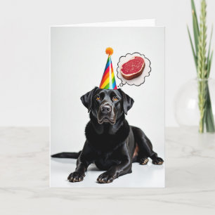 Elegant Dog Birthday Hat Card