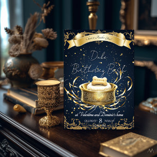 Elegant Dog Birthday   Luxury Pet Celebration Invitation