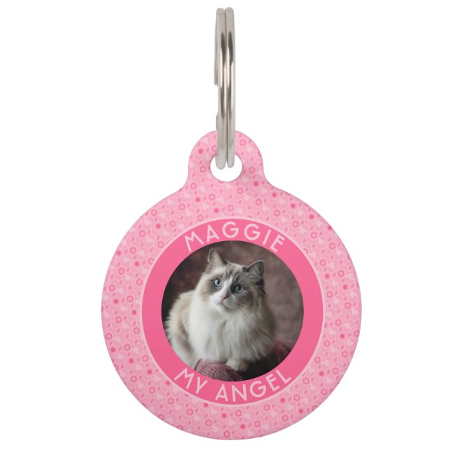 Elegant Dog Dad Gift Ethnic Pattern Pet Tag (Front)