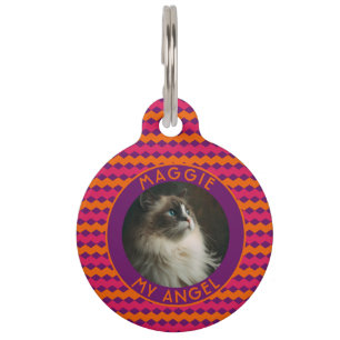 Elegant Dog Gift Herringbone Pet Tag