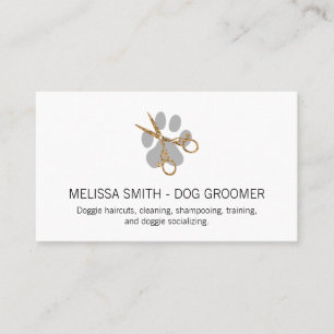 Elegant Dog Groomer Business Card