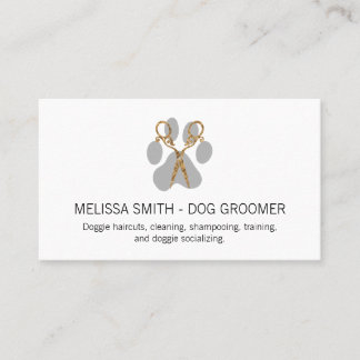 Elegant Dog Groomer Business Card