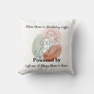 Elegant Dog Mum Coffee Mug Birthday Minimalist Mum Cushion