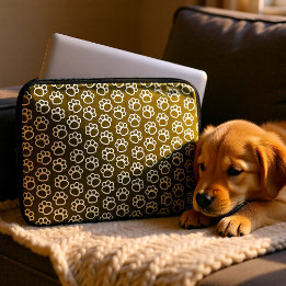 Elegant Dog paws brown  Laptop Sleeve