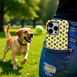 Elegant Dog pet paws cream Case-Mate iPhone 14 Pro Case