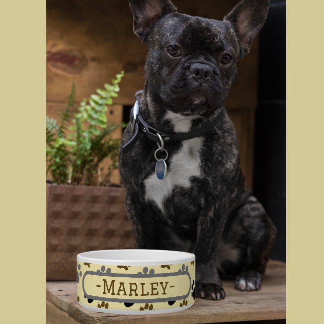 Elegant Dog pet paws cream customized pet bowl (Elegant Dog pet paws cream customized pet bowl)