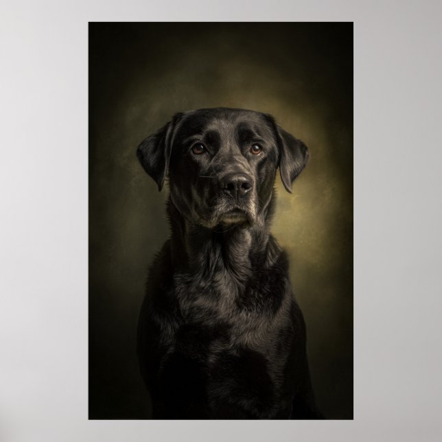 Elegant Dog Silhouette Poster (Front)