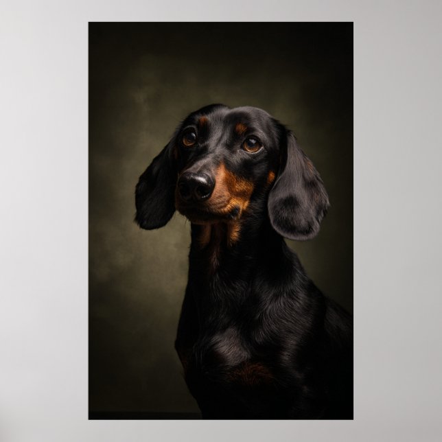 Elegant Dog Silhouette Poster (Front)