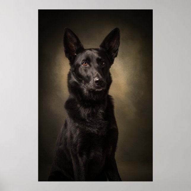 Elegant Dog Silhouette Poster (Front)