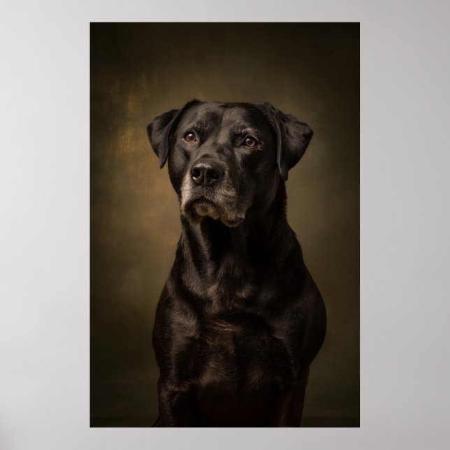Elegant Dog Silhouette Poster (Front)