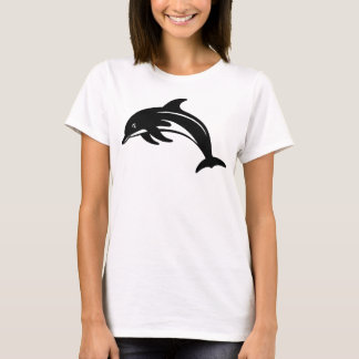 Elegant Dolphin Silhouette Ocean-Inspired T-Shirt