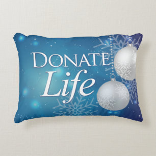 Elegant Donate Life Christmas Decorative Cushion