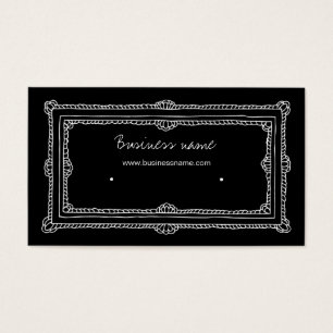 Elegant Doodle Frame Black Earring Holder