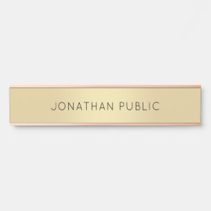 Elegant Door Signs Custom Trendy Gold Template