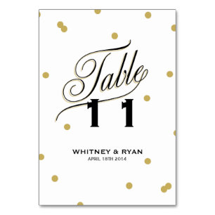Elegant Dot Gold Table Cards