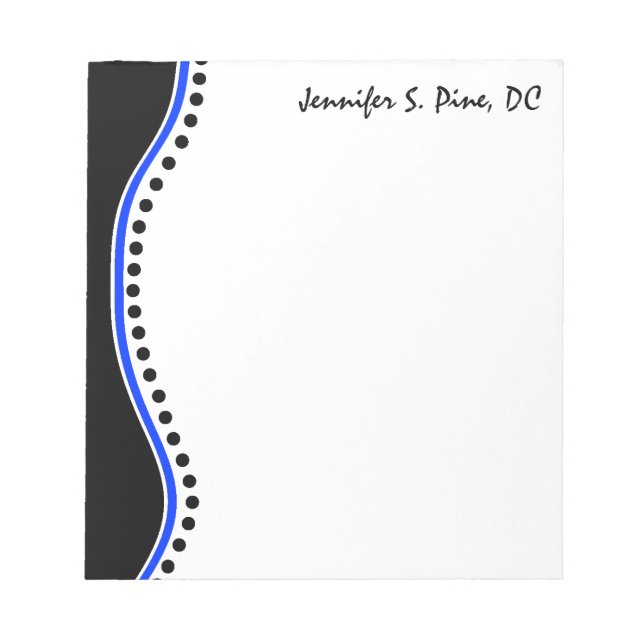 Elegant Dots Chiropractor Personalised Notepad (Front)