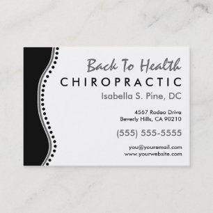Elegant Dots Oversized Chiropractic Business Cards