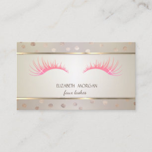 Elegant ,Dots,Striped,Faux Lashes Appointment Card
