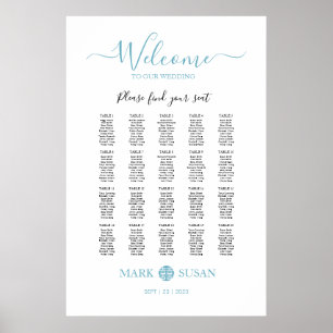 Elegant Double Happiness Wedding Seating Chart
